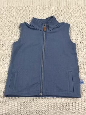 Kids Sleeveless Zip-Up Vest - Blue